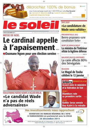 Edition du 26 Dec 2011