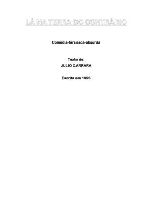 LÁ NA TERRA DO CONTRÁRIO