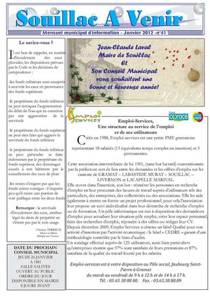 Souillac A Venir N°41 Janvier 2012