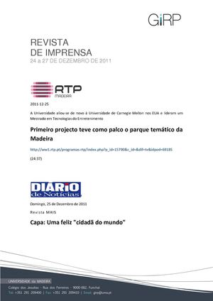Revista de Imprensa de 24 a 27 de dezembro de 2011