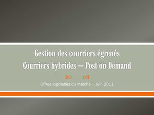 Gestion des courriers égrenés