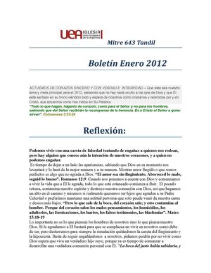 Boletín Enero 2012