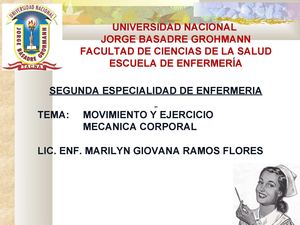 Necesidad de movimiento y ejercicio-Mecanica corporal