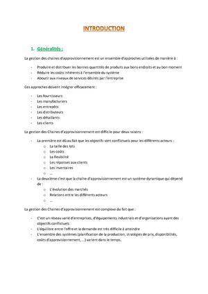 Gestion des stocks