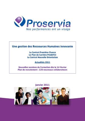 Dossier de presse RH 012011  - Proservia