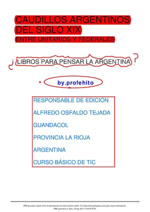 Caudillos argentinos del siglonXIX_by.profehito
