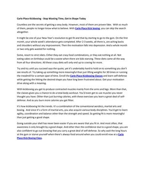 Carle Place Kickboxing - Stop Wasting Time, Get In Shape Today
