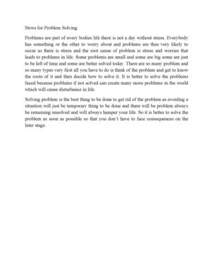 News for Problem Solving