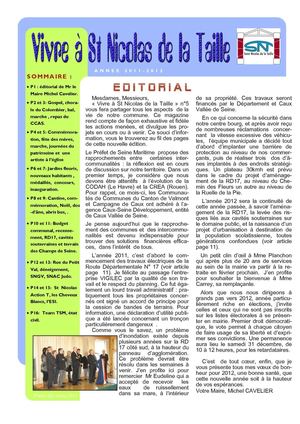 Journal 2011-2012 Saint Nicolas de la Taille