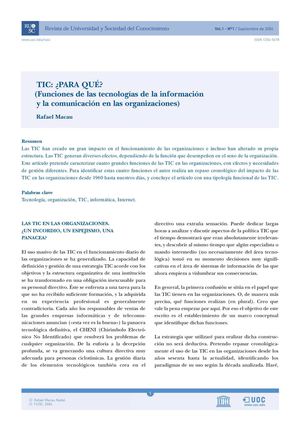 las tic en las organizaciones