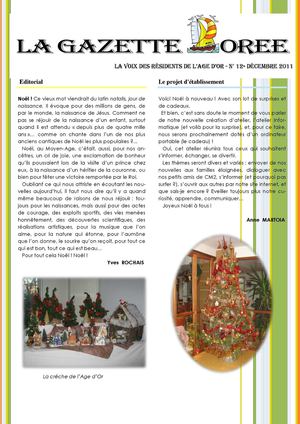 Gazette Dorée Décembre 2011