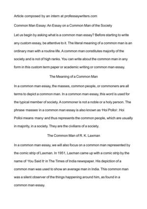 Business Essay Examples Common Man Essay An Essay On A Common Man Of The Society Essay Papers Online also Essay On Newspaper In Hindi Calamo Common Man Essay An Essay On A Common Man Of The Society Example Essay Papers