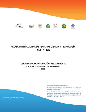 Formularios Ferias CYT
