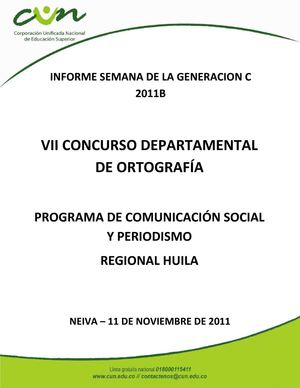 concurso de ortografia regional Huila 2011