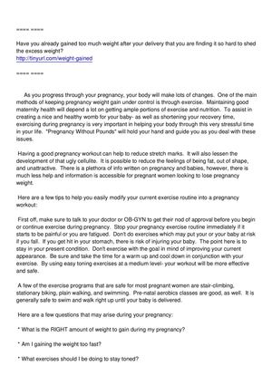 Pregnancy without pounds and free mini-course.