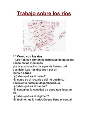 Trabajo sobre los ríos