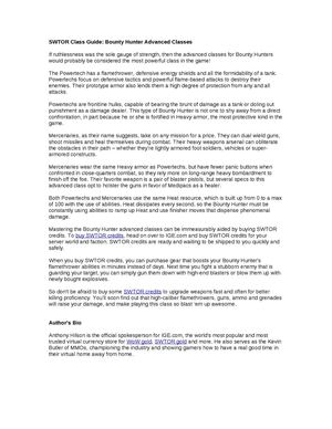 SWTOR Class Guide: Bounty Hunter Advanced Classes