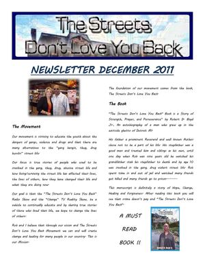 DECEMBER 2011 NEWSLETTER