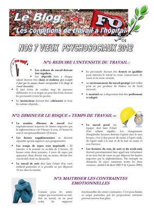 Nos meilleurs voeux psychosociaux 2012