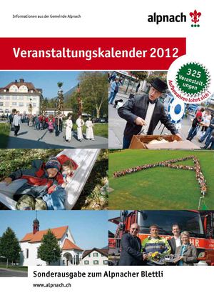 Jahresagenda 2012 der Gemeinde Alpnach