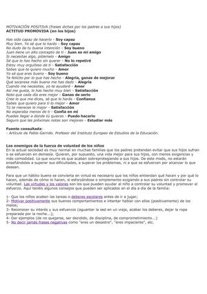 MOTIVACIÓN POSITIVA