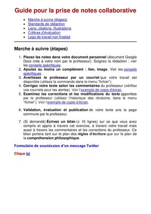 Guide pour la prise de notes collaborative