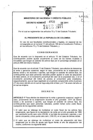 Decreto 4908 de 26 Diciembre de 2011