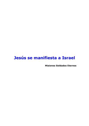 JESÚS SE MANIFIESTA A ISRAEL