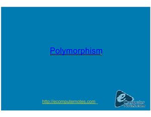 Computer Notes - Polymorphism