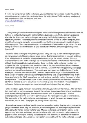 Explode Your Home Business With Traffic Exchanges