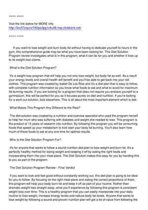 Loose weight fast with Isabel De Los Rios