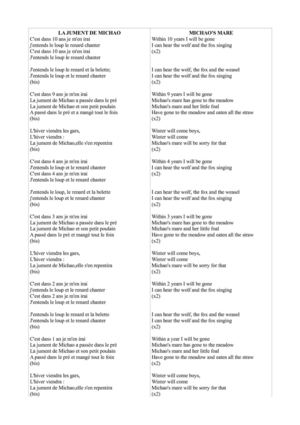 LYRICS Michao's Mare