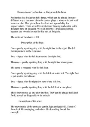 Description of ruchenitsa