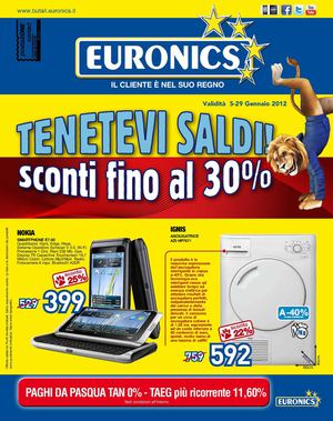 Volantino Euronics gruppo Butali dal 5/1 al 29/01/2012