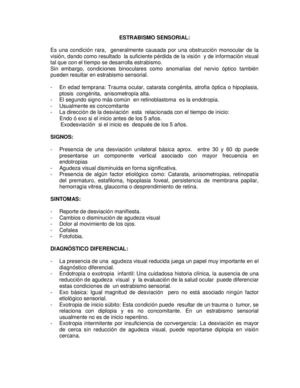 Estrabismo Sensorial