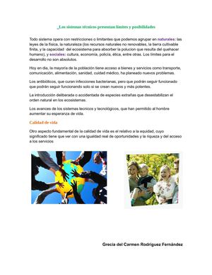 Los sistemas técnicos presentan límites y posibilidades