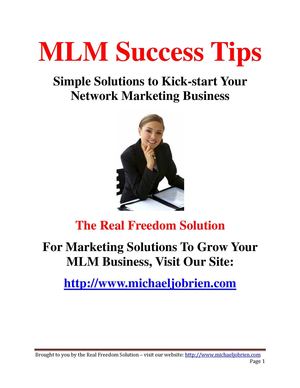 MLM Success Tips