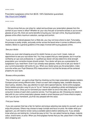 quality prescription glasses online