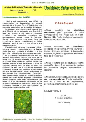 Feuille 19 ITAN - 2011-2