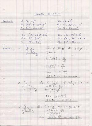 Corrections de devoirs