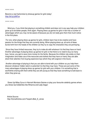 Dressup Games For Girls