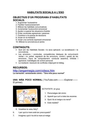 Habilitats Socials a l'ESO