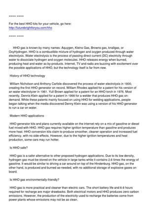 What Exactly Is HHO Gas?