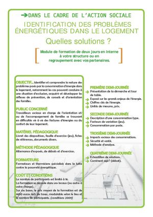 Formation Travailleurs sociaux - maîtrise de l'énergie