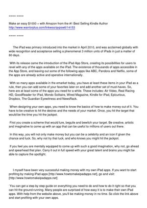 How To Make Money With IPhone Apps