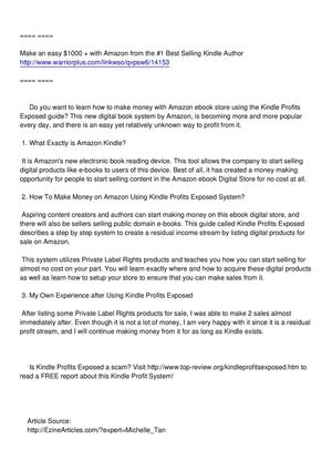 How To Make Money With The Amazon Kindle Store