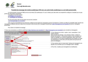 Transfert d'un mail académique