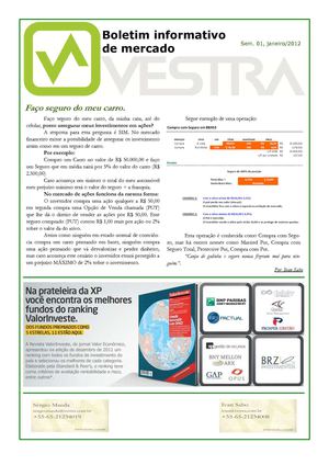 Informativo Semanal de Mercado 01-01/2012