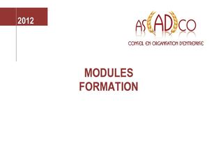 Modules formations 2012