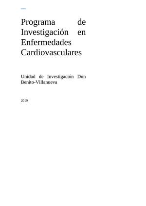Programa de Investigación en Enfermedades Cardiovasculares. Grimex